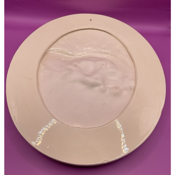 Vintage 1970s Duncan Ceramic Cameo Syle Portrait of Lady in Hat and Dog - Picture 9 of 11